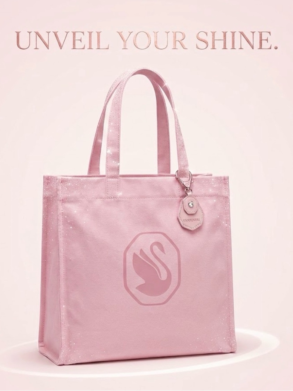 Swarovski Pink Tote with keychain